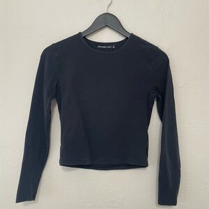 Abercrombie & Fitch Black Crew Neck Top